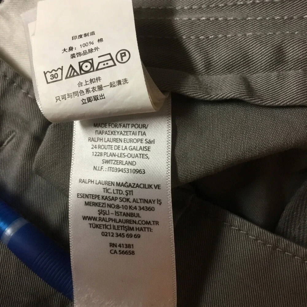 Polo‎ Ralph Lauren Mens Relaxed Fit Cargo Shorts Olive Gray Cotton Size 42